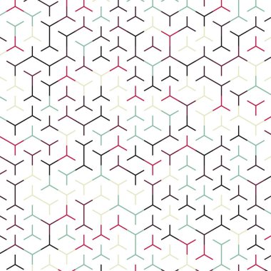  Altıgen Labirent deseni soyut illüstrasyon