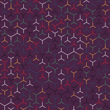  Altıgen Labirent deseni soyut illüstrasyon