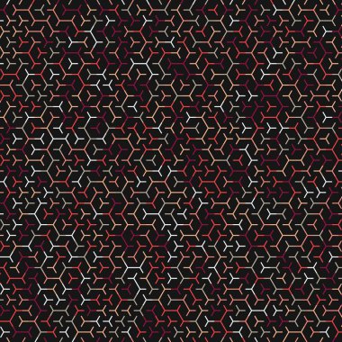  Altıgen Labirent deseni soyut illüstrasyon