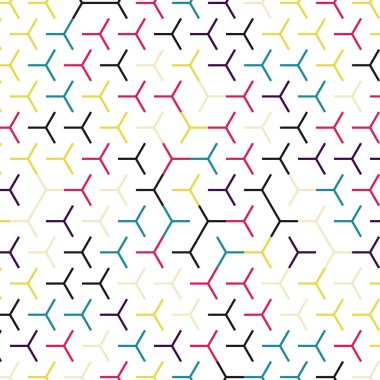  Altıgen Labirent deseni soyut illüstrasyon