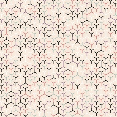  Altıgen Labirent deseni soyut illüstrasyon