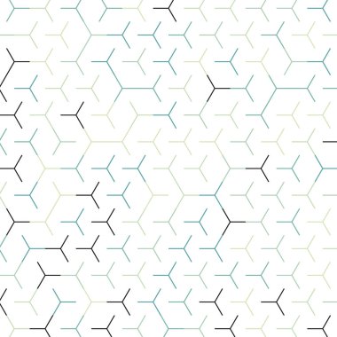  Altıgen Labirent deseni soyut illüstrasyon