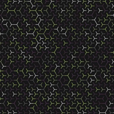  Altıgen Labirent deseni soyut illüstrasyon