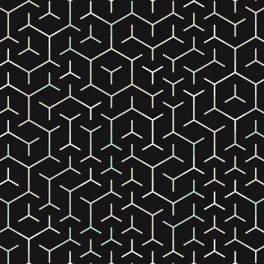  Altıgen Labirent deseni soyut illüstrasyon