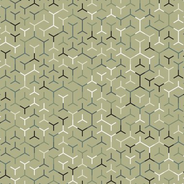  Altıgen Labirent deseni soyut illüstrasyon