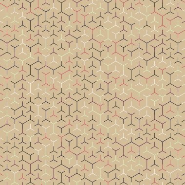  Altıgen Labirent deseni soyut illüstrasyon