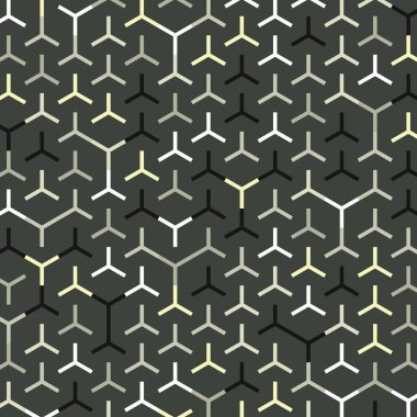  Altıgen Labirent deseni soyut illüstrasyon