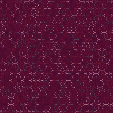  Altıgen Labirent deseni soyut illüstrasyon