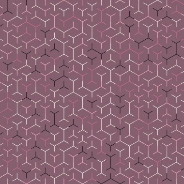  Altıgen Labirent deseni soyut illüstrasyon