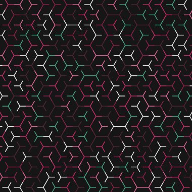  Altıgen Labirent deseni soyut illüstrasyon