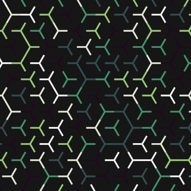  Altıgen Labirent deseni soyut illüstrasyon