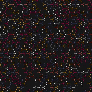  Altıgen Labirent deseni soyut illüstrasyon