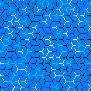  Altıgen Labirent deseni soyut illüstrasyon