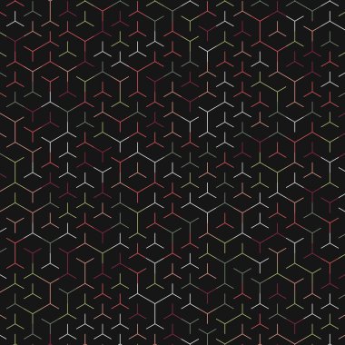  Altıgen Labirent deseni soyut illüstrasyon