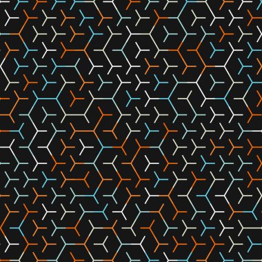  Altıgen Labirent deseni soyut illüstrasyon