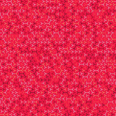  Altıgen Labirent deseni soyut illüstrasyon