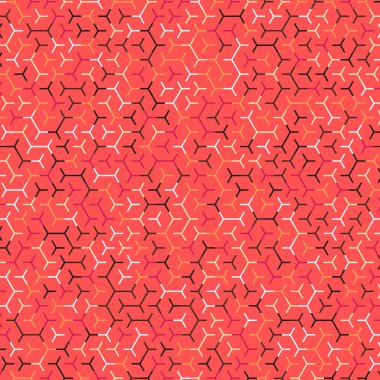  Altıgen Labirent deseni soyut illüstrasyon