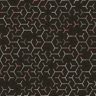  Altıgen Labirent deseni soyut illüstrasyon