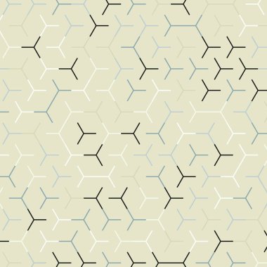  Altıgen Labirent deseni soyut illüstrasyon