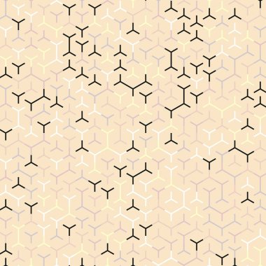  Altıgen Labirent deseni soyut illüstrasyon