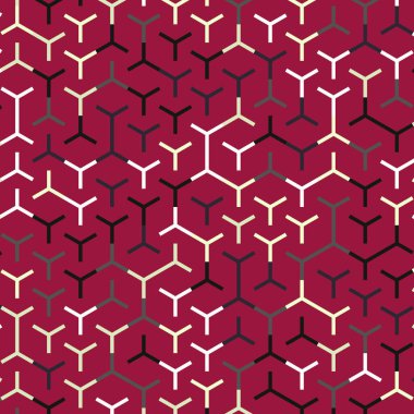  Altıgen Labirent deseni soyut illüstrasyon