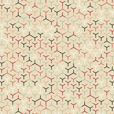  Altıgen Labirent deseni soyut illüstrasyon