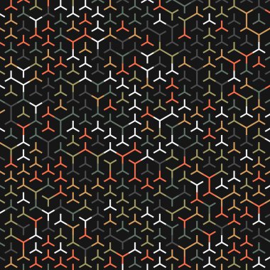  Altıgen Labirent deseni soyut illüstrasyon