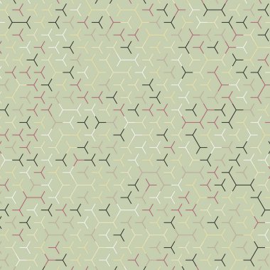  Altıgen Labirent deseni soyut illüstrasyon