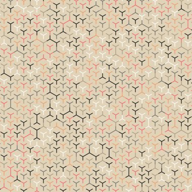  Altıgen Labirent deseni soyut illüstrasyon