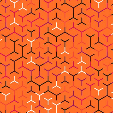  Altıgen Labirent deseni soyut illüstrasyon