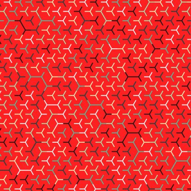  Altıgen Labirent deseni soyut illüstrasyon