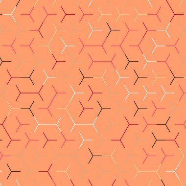  Altıgen Labirent deseni soyut illüstrasyon