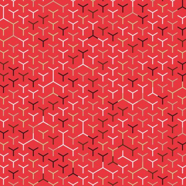  Altıgen Labirent deseni soyut illüstrasyon