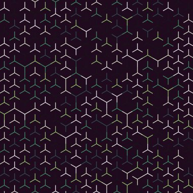  Altıgen Labirent deseni soyut illüstrasyon