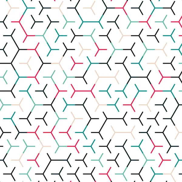  Altıgen Labirent deseni soyut illüstrasyon