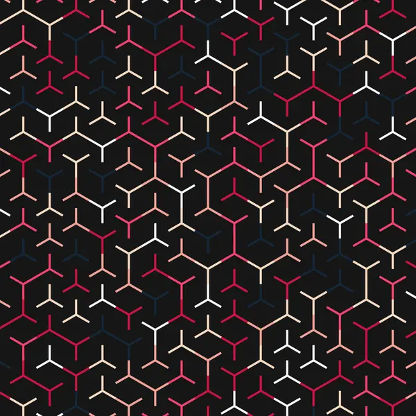  Altıgen Labirent deseni soyut illüstrasyon