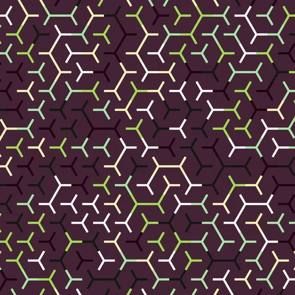  Altıgen Labirent deseni soyut illüstrasyon