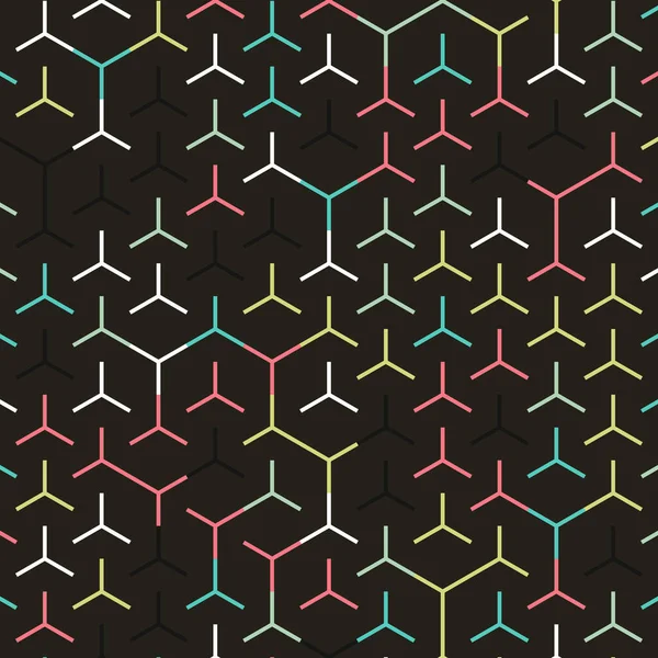  Altıgen Labirent deseni soyut illüstrasyon