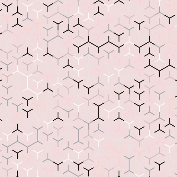  Altıgen Labirent deseni soyut illüstrasyon