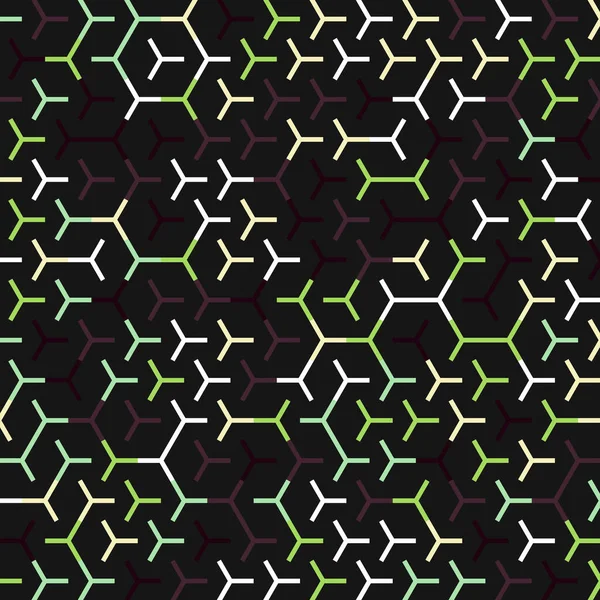  Altıgen Labirent deseni soyut illüstrasyon