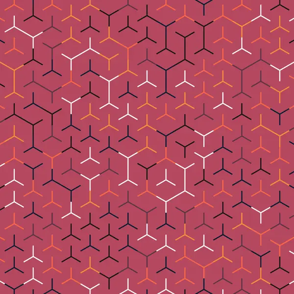  Altıgen Labirent deseni soyut illüstrasyon