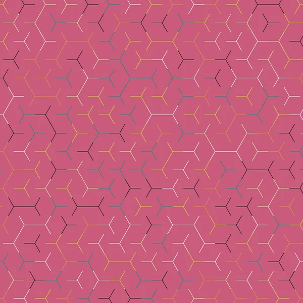  Altıgen Labirent deseni soyut illüstrasyon