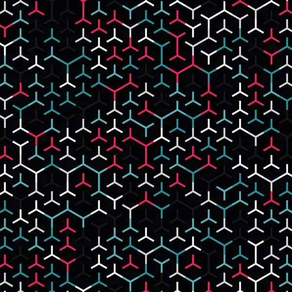  Altıgen Labirent deseni soyut illüstrasyon