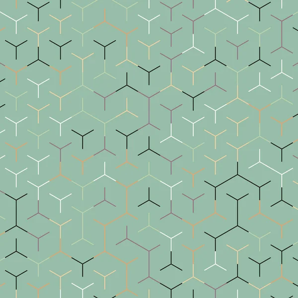  Altıgen Labirent deseni soyut illüstrasyon