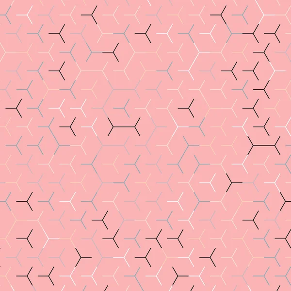  Altıgen Labirent deseni soyut illüstrasyon