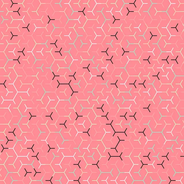  Altıgen Labirent deseni soyut illüstrasyon