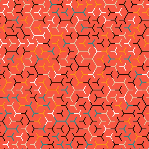  Altıgen Labirent deseni soyut illüstrasyon