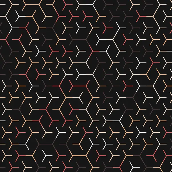  Altıgen Labirent deseni soyut illüstrasyon