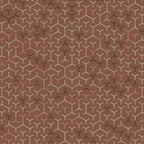  Altıgen Labirent deseni soyut illüstrasyon