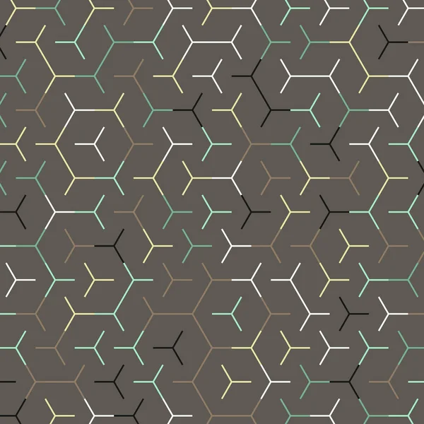  Altıgen Labirent deseni soyut illüstrasyon